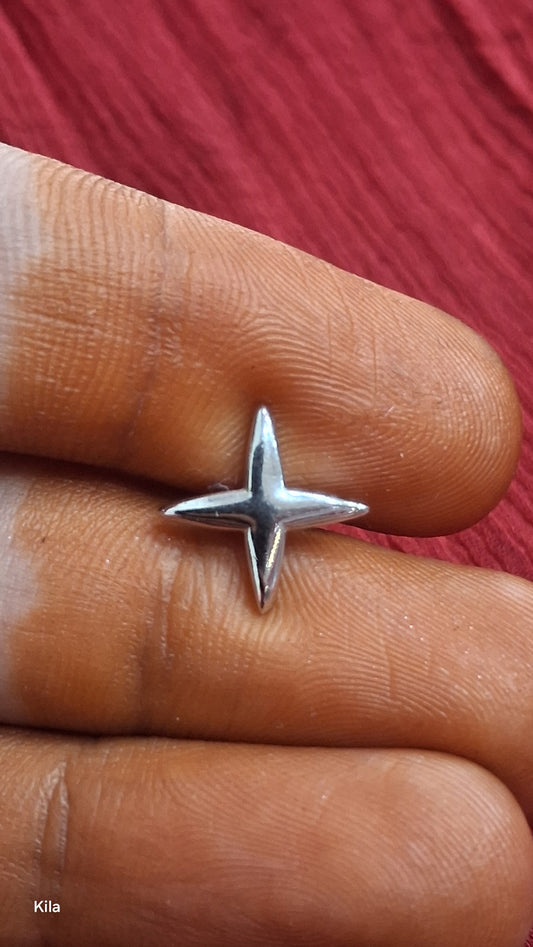 92.5 Silver plus Men’s Stud (Single) | Stylish Minimal elegant Design | Elegant Jewellery for men