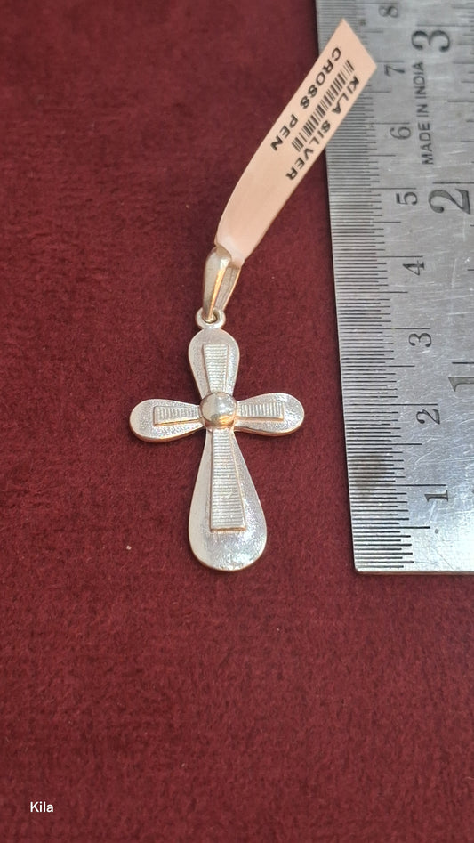 92.5 Silver Cross Design Pendant β Classic Elegant Style