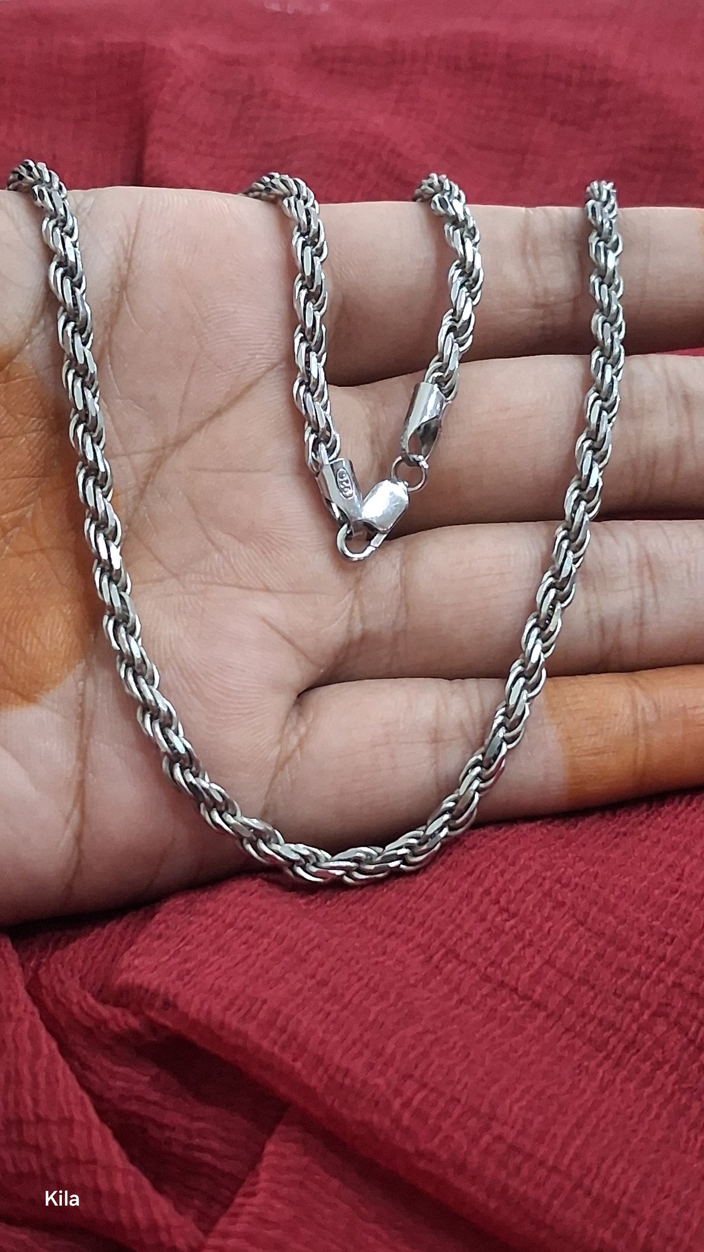 92.5 Silver Men’s Chain 20 Inches | Stylish Premium Finish | Elegant Fashion Jewellery