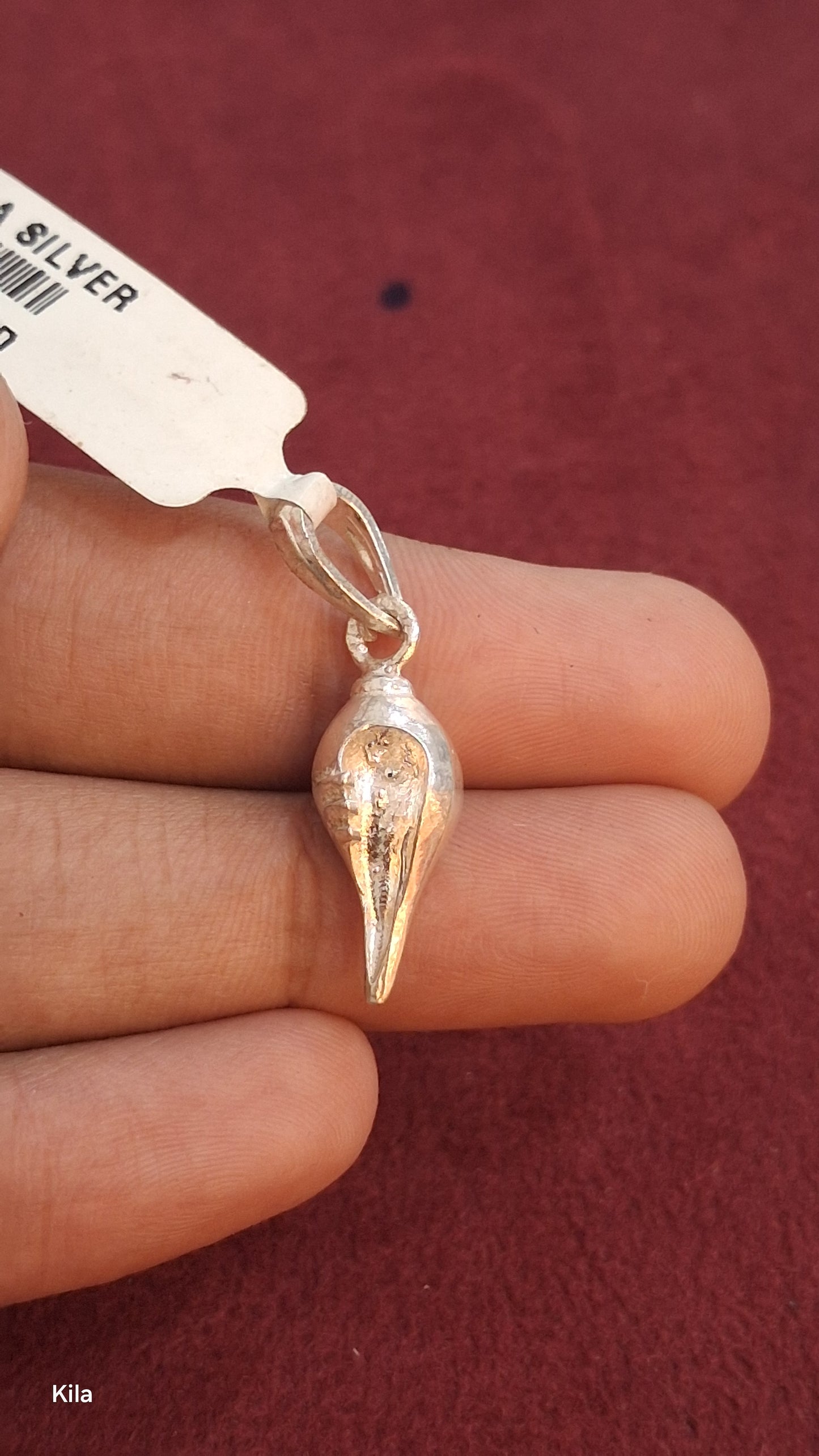 92.5 Silver Shankh Pendant | Traditional Spiritual Design | Elegant Jewellery