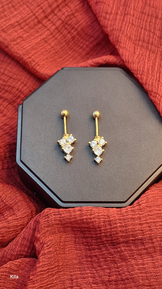 92.5 Silver Gold Plated Bugadi | Stylish Minimal Design | Elegant Jewellery