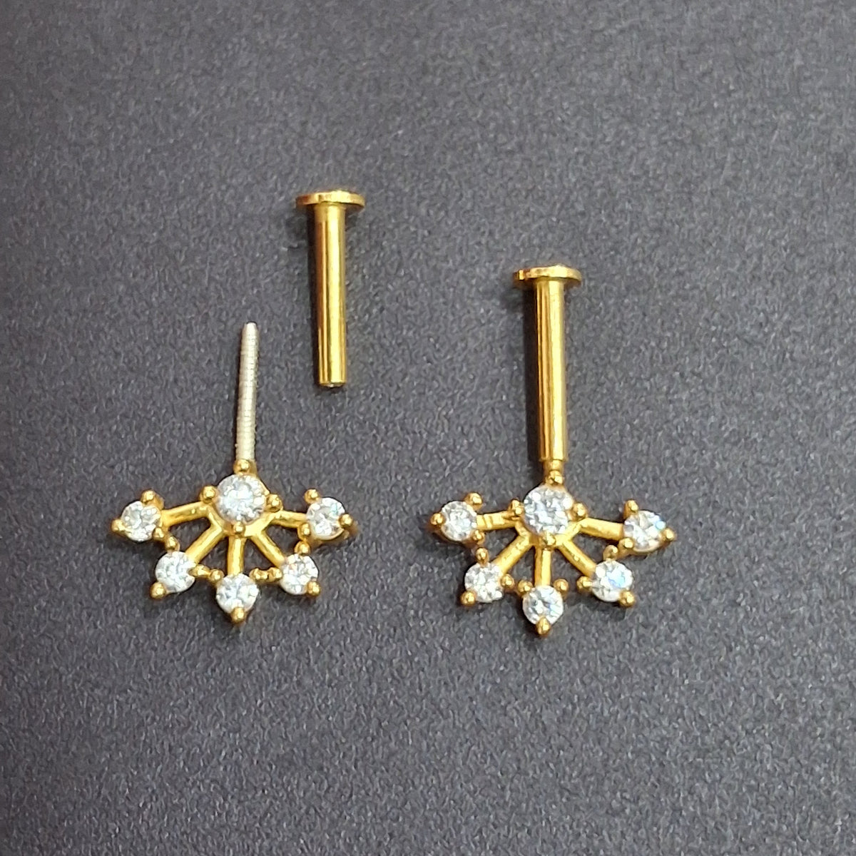 92.5 Silver Temple Bugadi Flat Head for Women | Traditional Ear Cuff Design | Ethnic Jewellery
