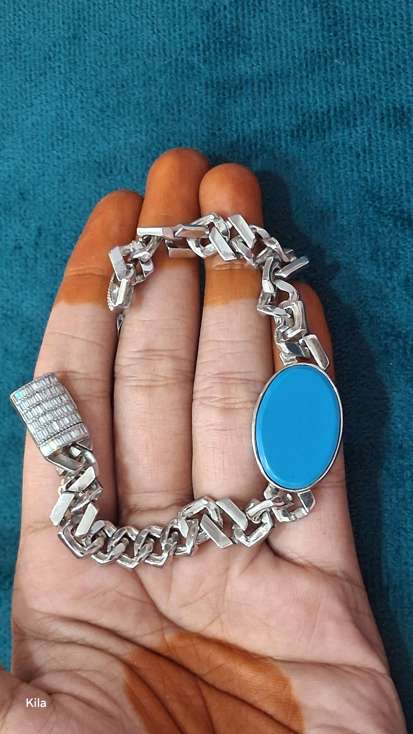 92.5 Silver Men’s Bracelet 8 Inches | Stylish Refined Design | Elegant Jewellery