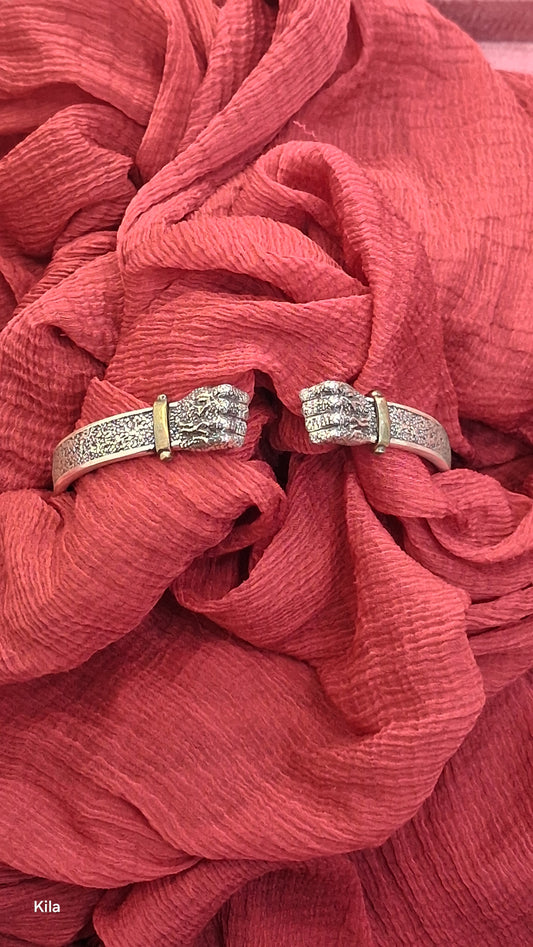 92.5 Silver Premium Men’s Kada | Stylish Bold Design | Elegant Jewellery