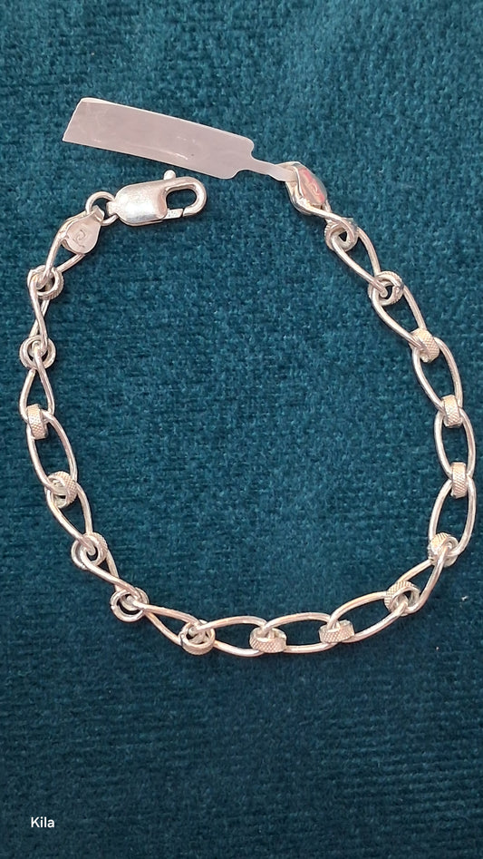 92.5 Silver Men’s Bracelet 8.5 Inches | Stylish Refined Finish | Elegant Jewellery
