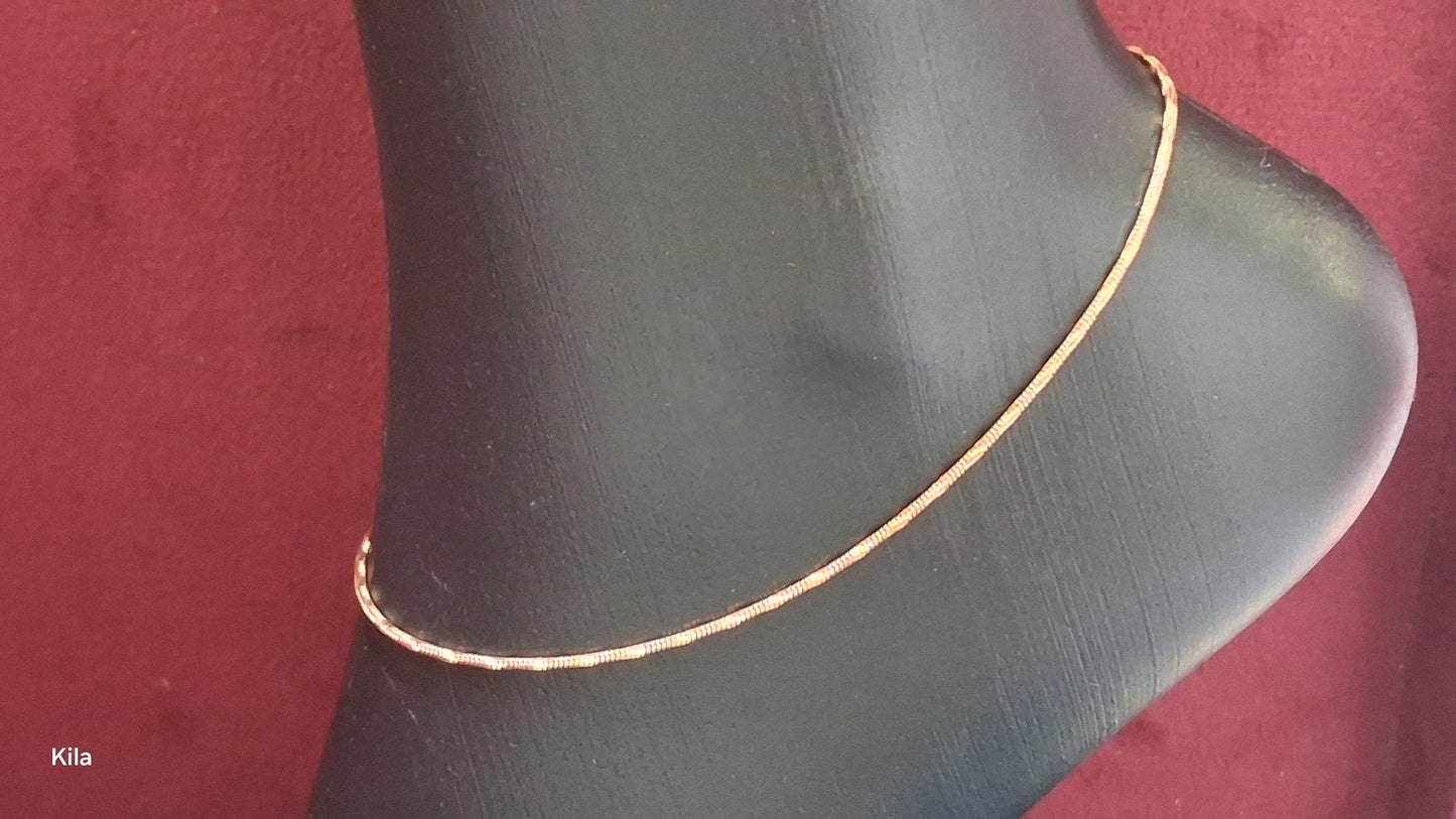 92.5 Silver Rose Gold Plated Anklets | Stylish Premium Finish | Elegant Jewellery