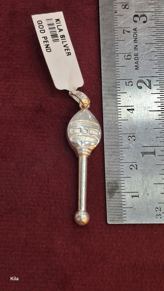 92.5 Silver Velmurugan Pendant | Divine Spiritual Design | Jewellery