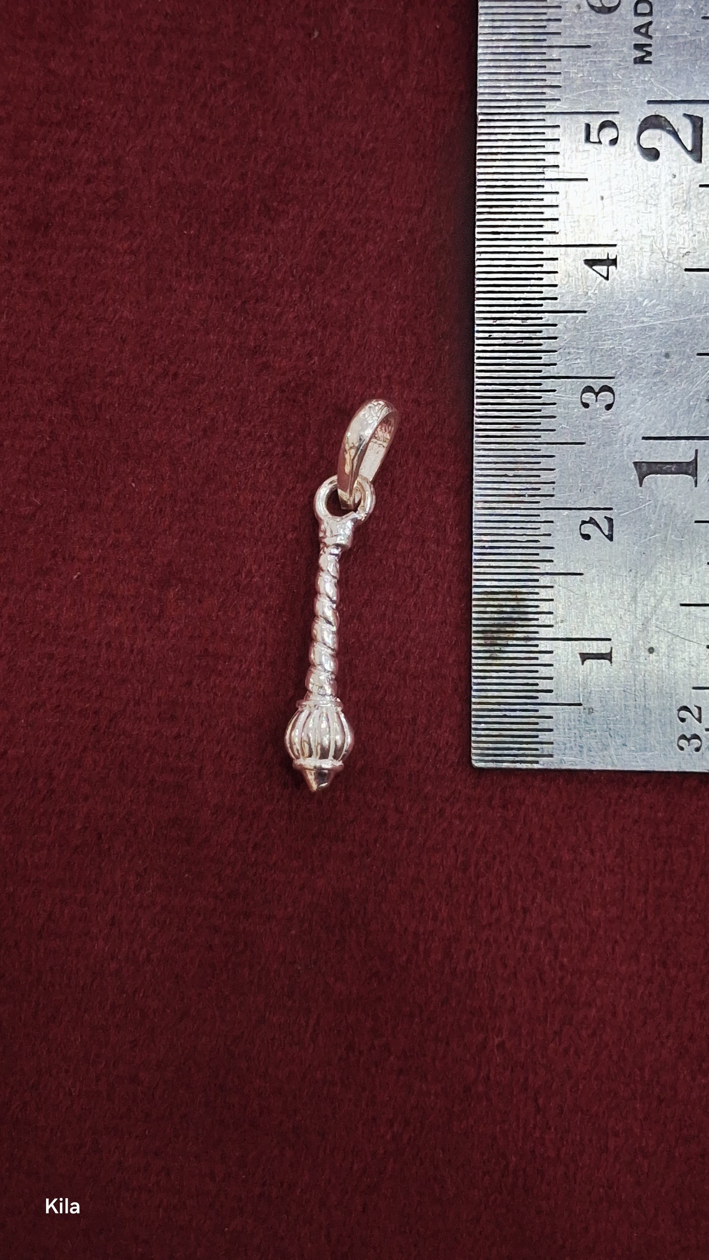 92.5 Silver Hanuman Gada Pendant | Strength & Protection Design | Jewellery