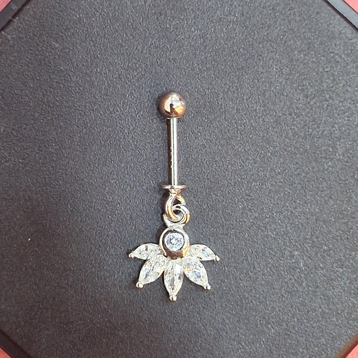 92.5 Silver Five Leaf Hanging Bugadi Pair| Stylish Elegant Design | Jewellery