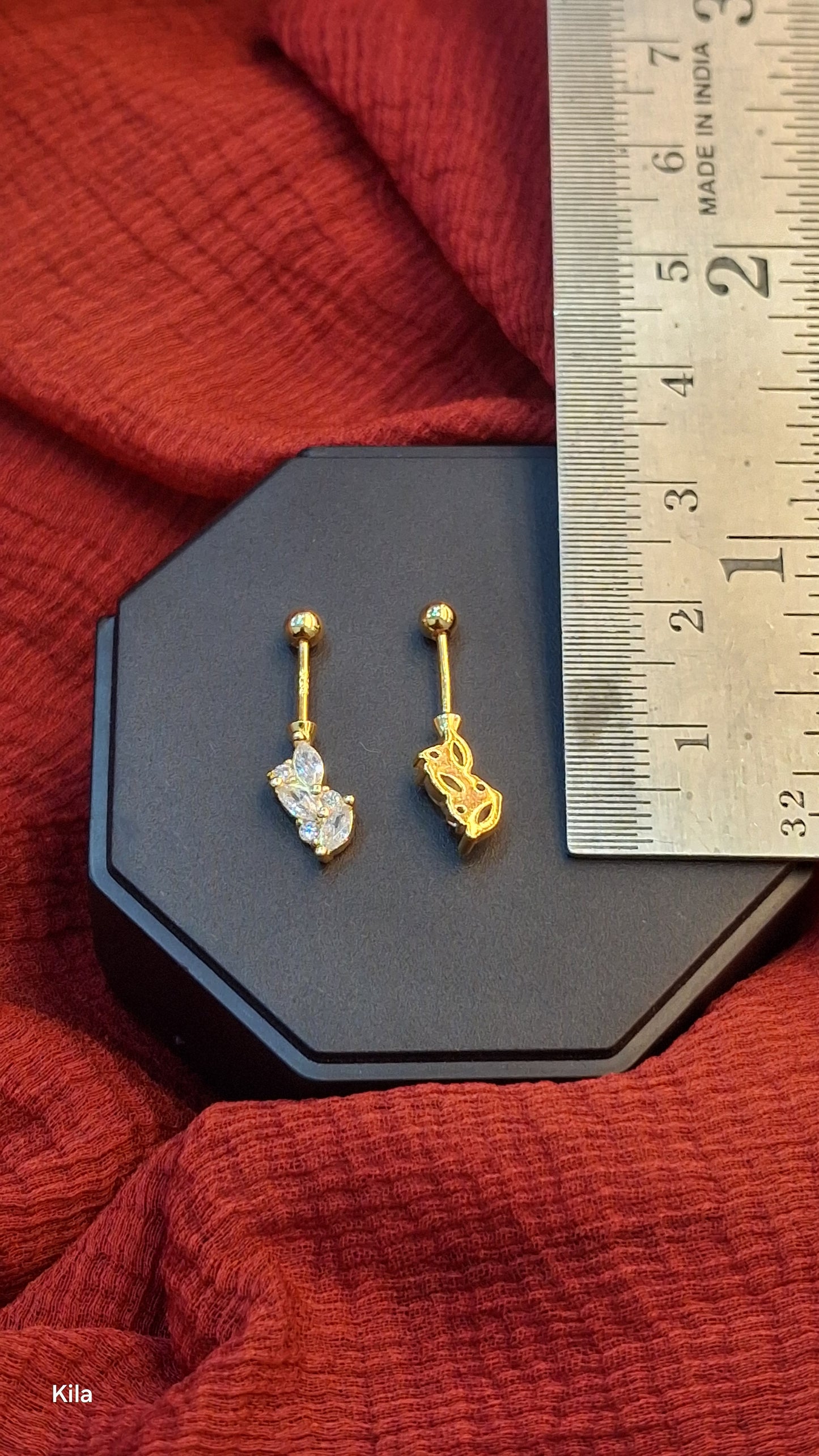 92.5 Silver Cluster Gold Plated Bugadi Pair | Stylish Premium Design | Elegant Jewellery