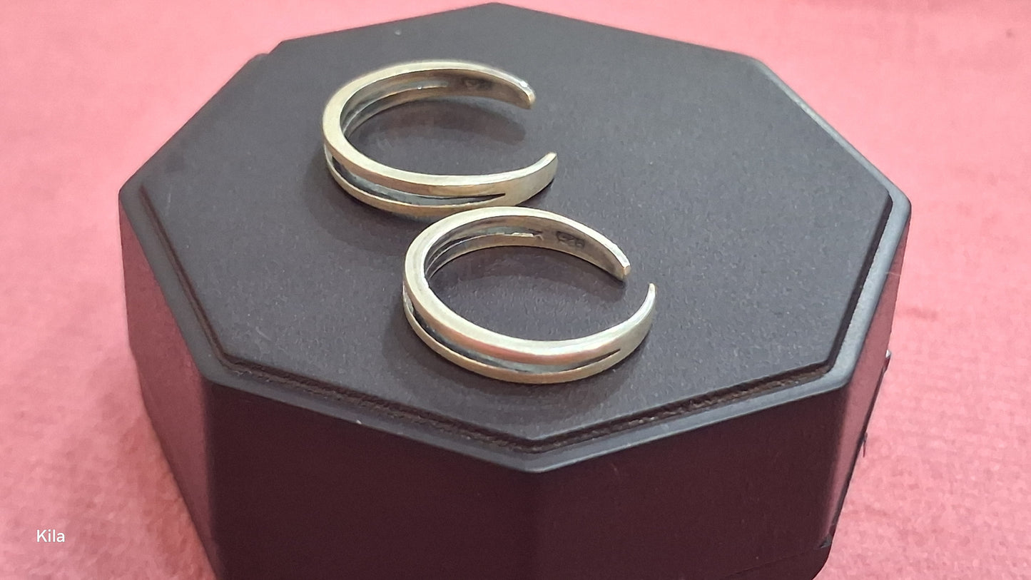 92.5 Silver Premium Toe Rings | Refined Smooth Finish | Jewellery