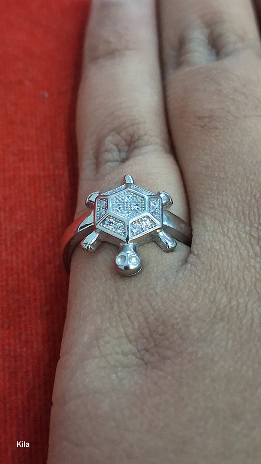 92.5 Silver Tortoise Ring | Premium Feng Shui Inspired Design | Stylish Jewellery