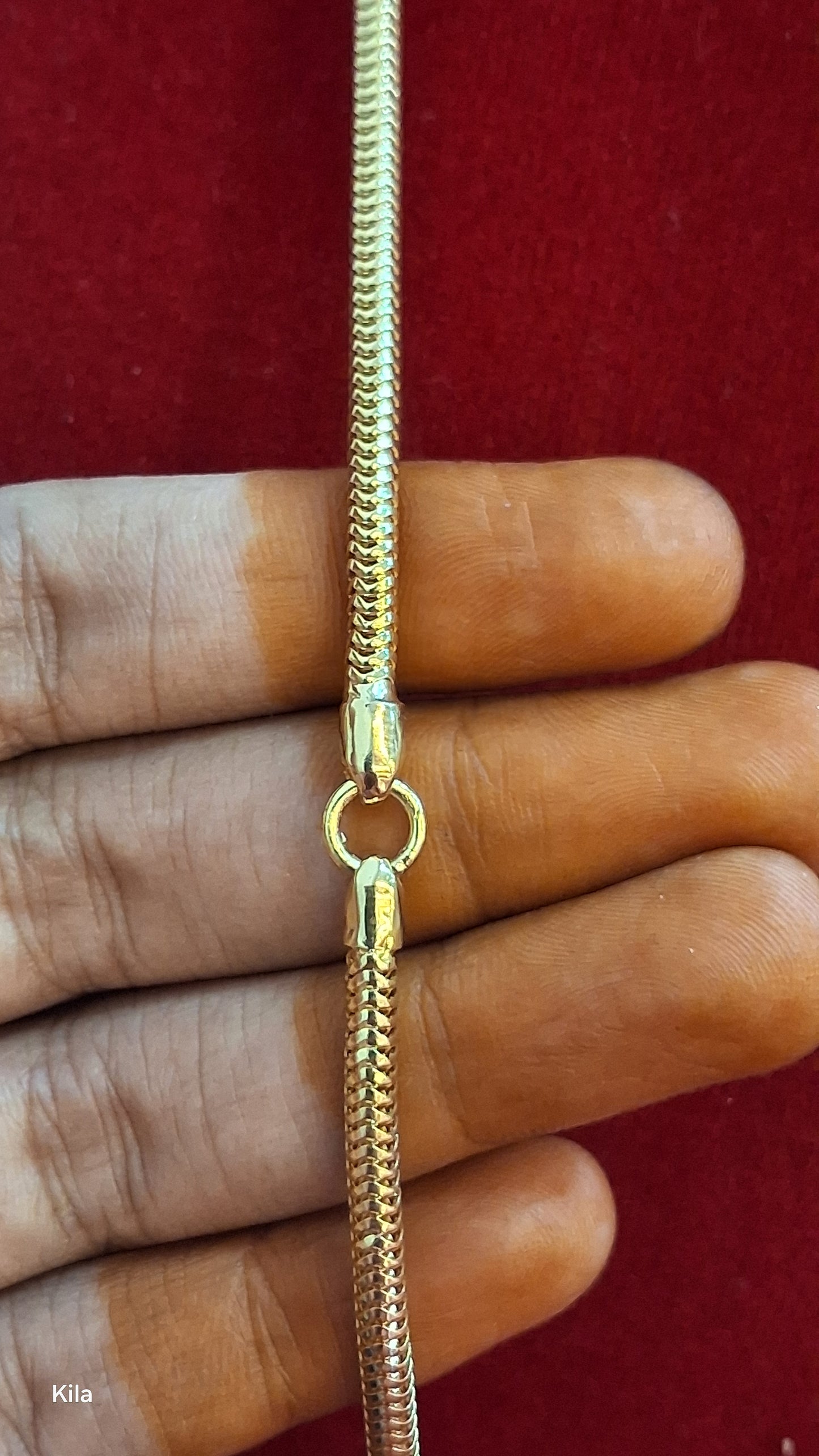 92.5 Silver Gold Plated Thaali Chain 22 Inches | Stylish Elegant Finish | Jewellery