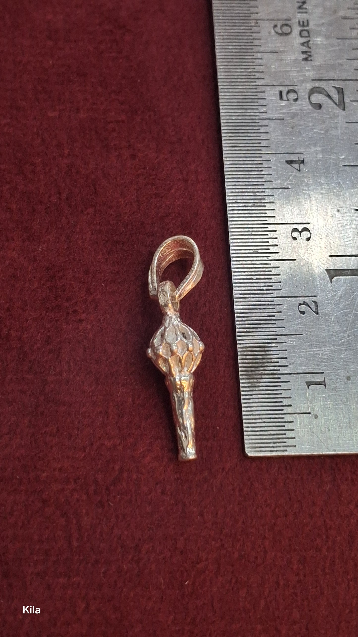 92.5 Silver Hanuman Gada Pendant | Powerful Spiritual Design | Elegant Jewellery