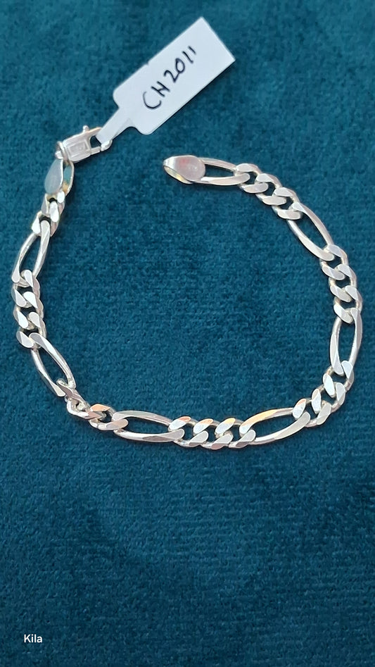 92.5 Silver Men’s Bracelet 8 Inches | Stylish Refined Design | Elegant Jewellery
