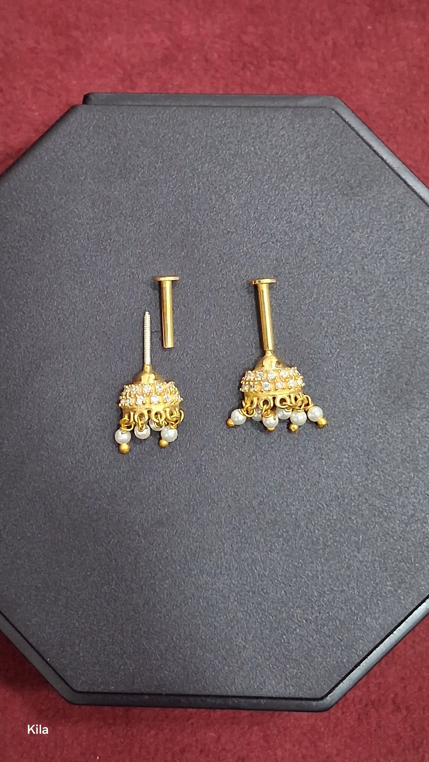 92.5 Silver White CZ Jhumki Bugadi | Stylish Traditional Design | Elegant Jewellery