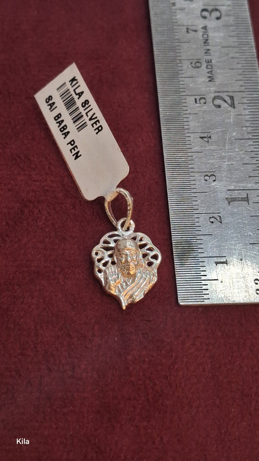 92.5 Silver Sai Baba Pendant | Spiritual Blessings Design | Stylish Jewellery