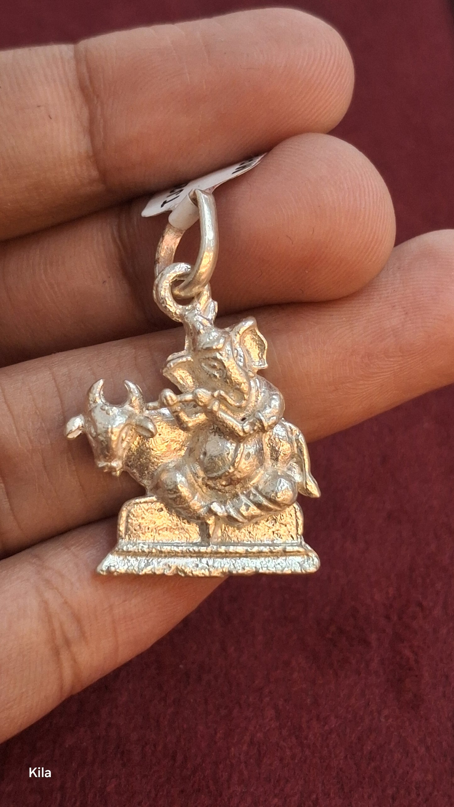 92.5 Silver Ganesha Blessing Pendant | Stylish Spiritual Design | Jewellery