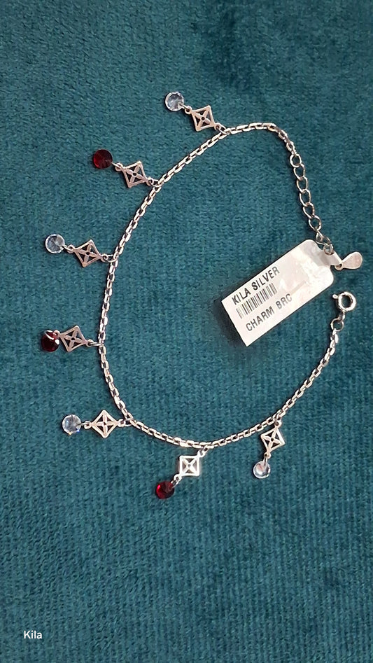 92.5 Silver Charm Bracelet | Stylish Elegant Design | Fashion Jewellery