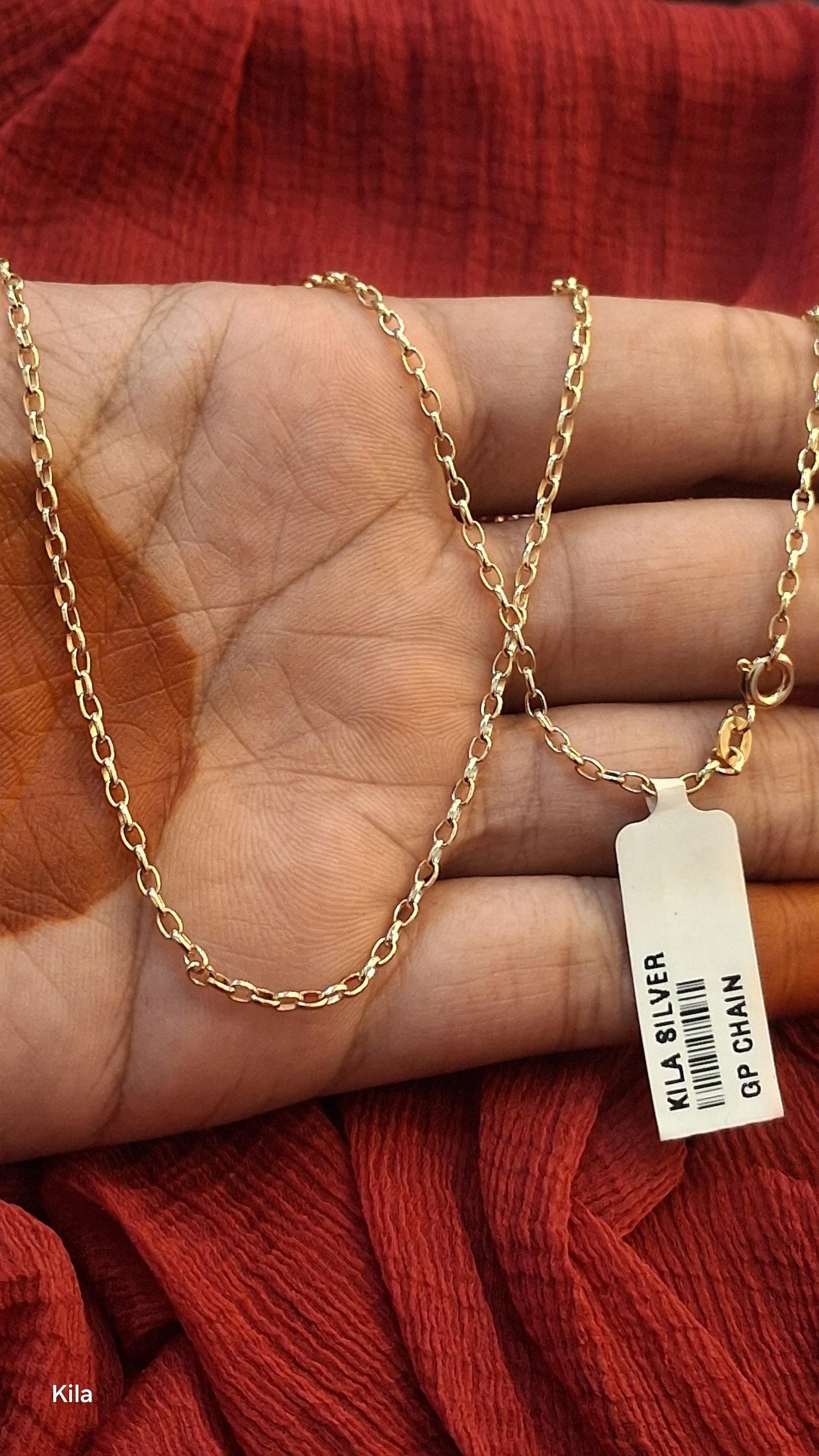 925 Silver Premium Gold Plated Chain 18 Inches | Stylish Elegant Design | Jewellery