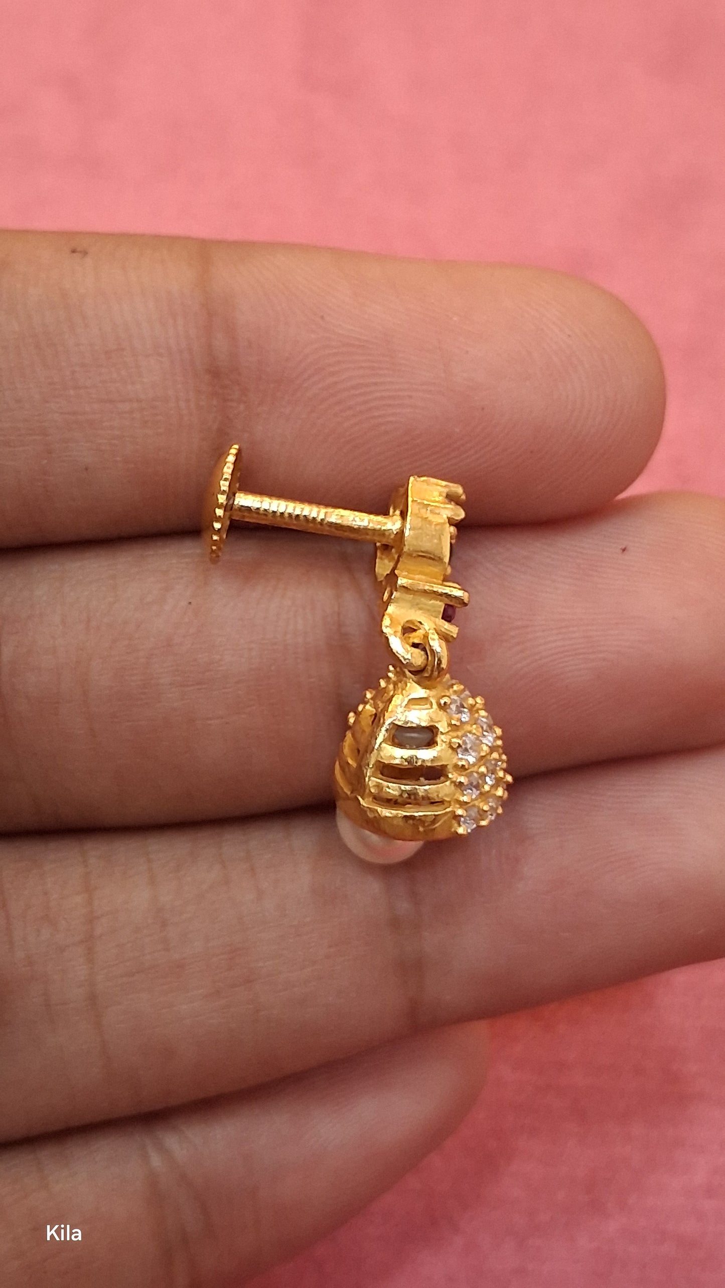 92.5 Silver Gold Plated Jhumki Earrings | Traditional Elegant Design | Jewellery