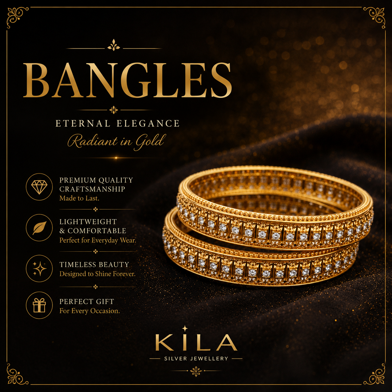 92.5 silver bangles