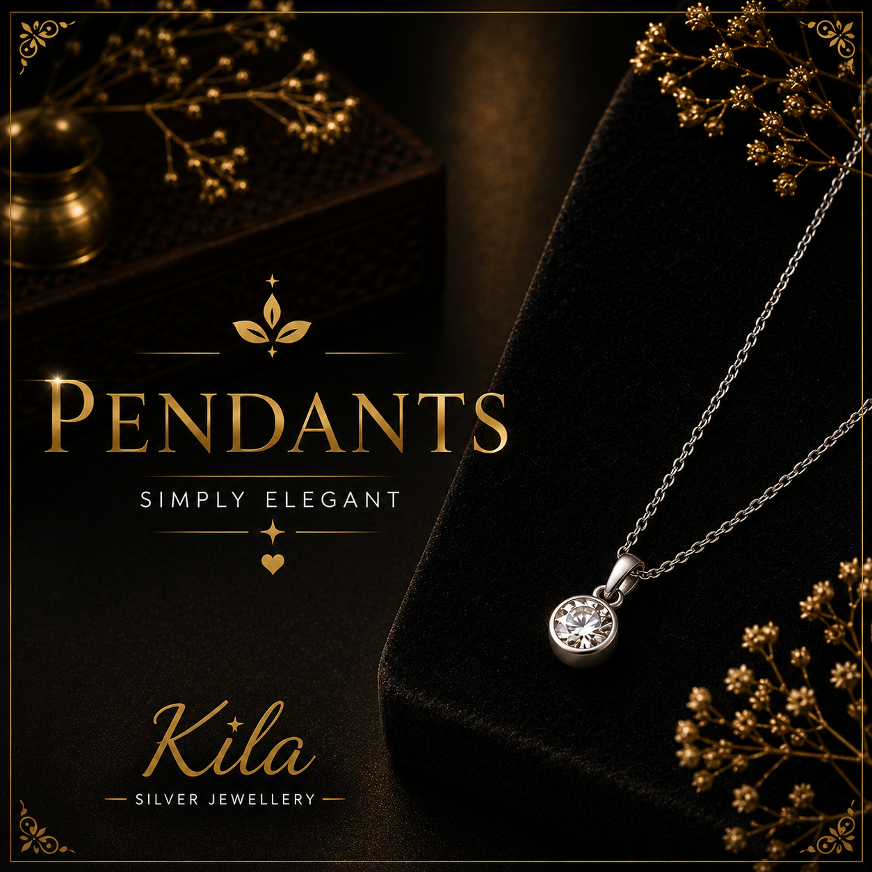 92.5 silver pendants for women girls