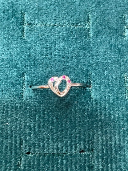 92.5 Silver Heart Shape Ring for Women Size 13 | Stylish Modern Love Design | Elegant Jewellery