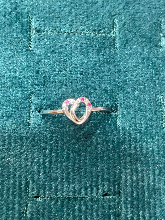 92.5 Silver Heart Shape Ring for Women Size 13 | Stylish Modern Love Design | Elegant Jewellery