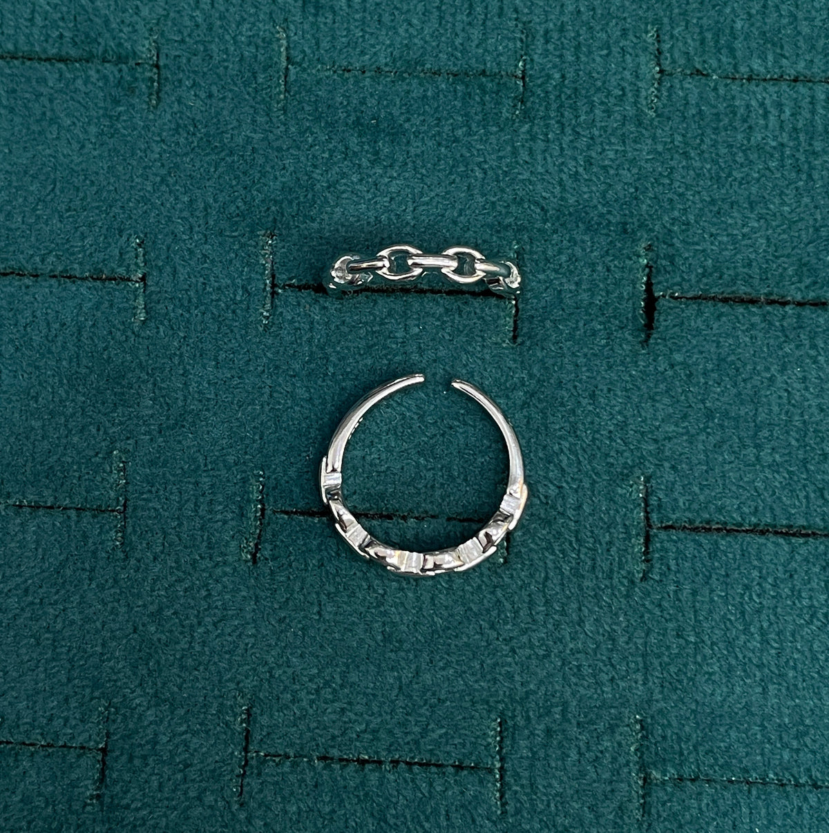 92.5 Silver Chain Link Toe Rings