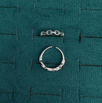 92.5 Silver Chain Link Toe Rings