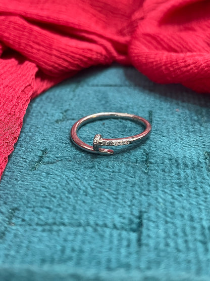 92.5 Silver Minimal Ring for Women Size 12 | Stylish Clean Design | Elegant Fashion Jewellery