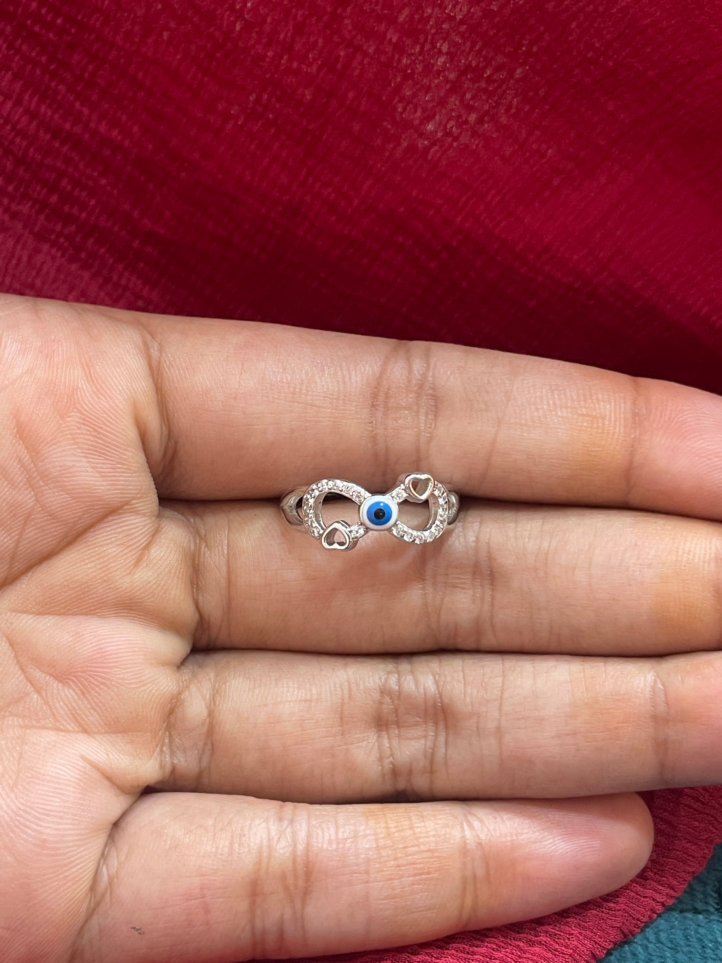 92.5 Silver Evil Eye Ring for Women | Stylish Protection Motif | Elegant Fashion Jewellery