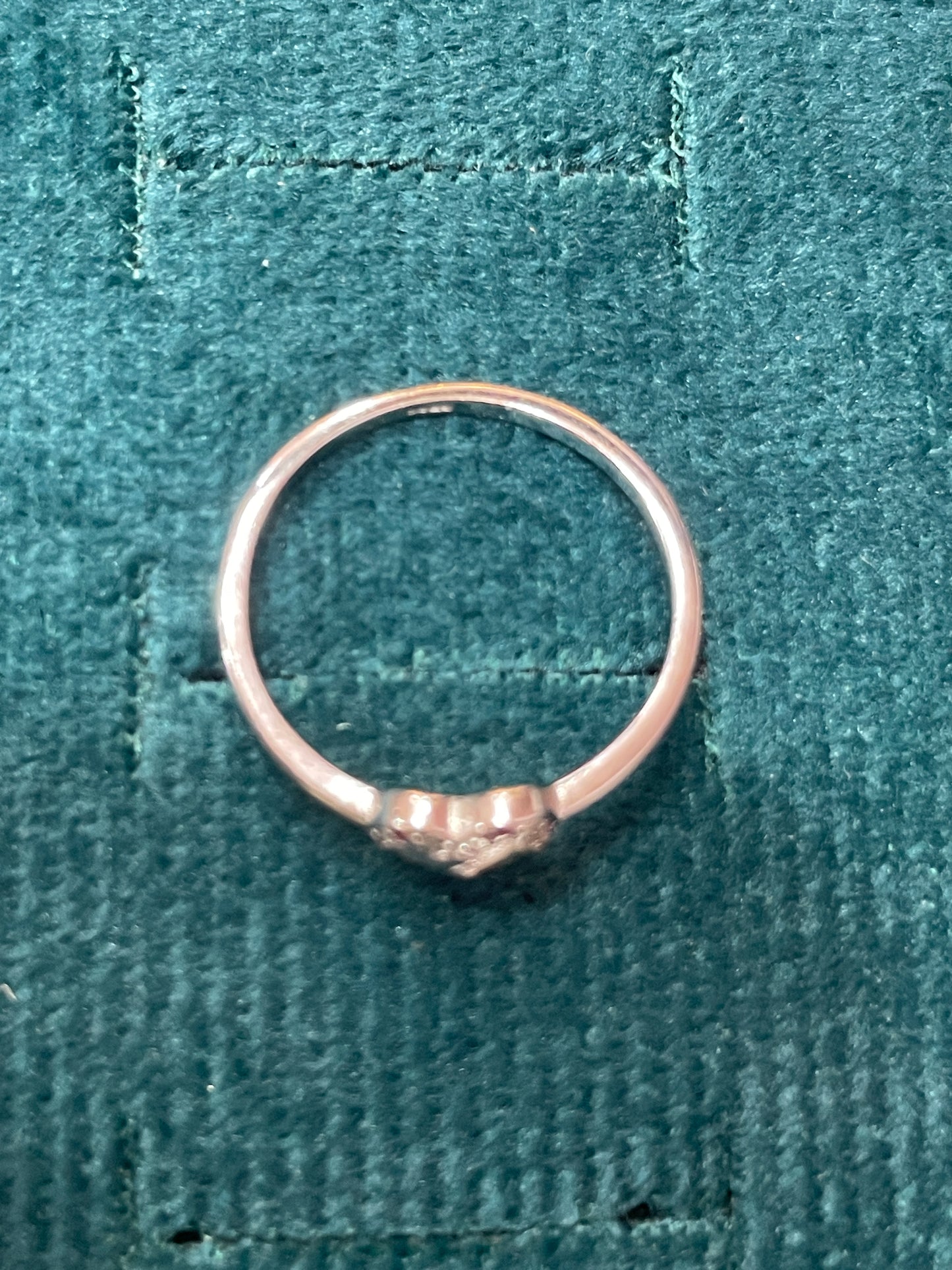 92.5 Silver Heart Shape Ring for Women Size 13 | Stylish Modern Love Design | Elegant Jewellery