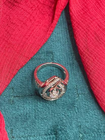 92.5 Silver Stylish Ring for Women Size 12 | Sleek Elegant Design | Everyday Wear Jewellery