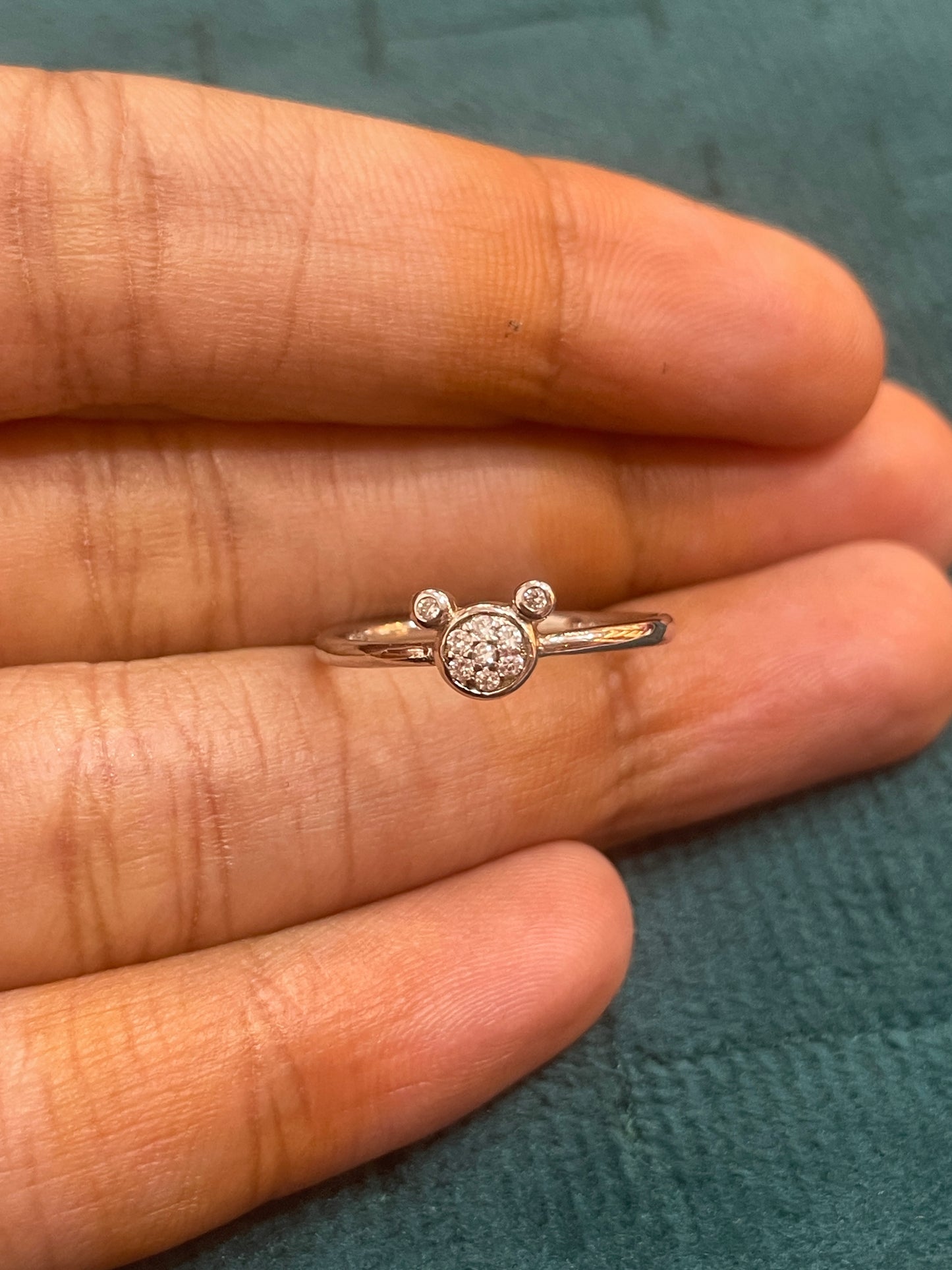 92.5 Silver Cute Ring for Women Size 10 | Stylish Playful Design | Elegant Fashion Jewellery