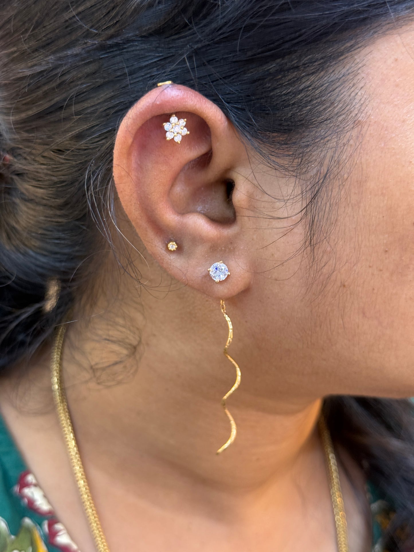 925 Silver Gold Plated Round Spiral Earrings for Women | Classic Swirl Design