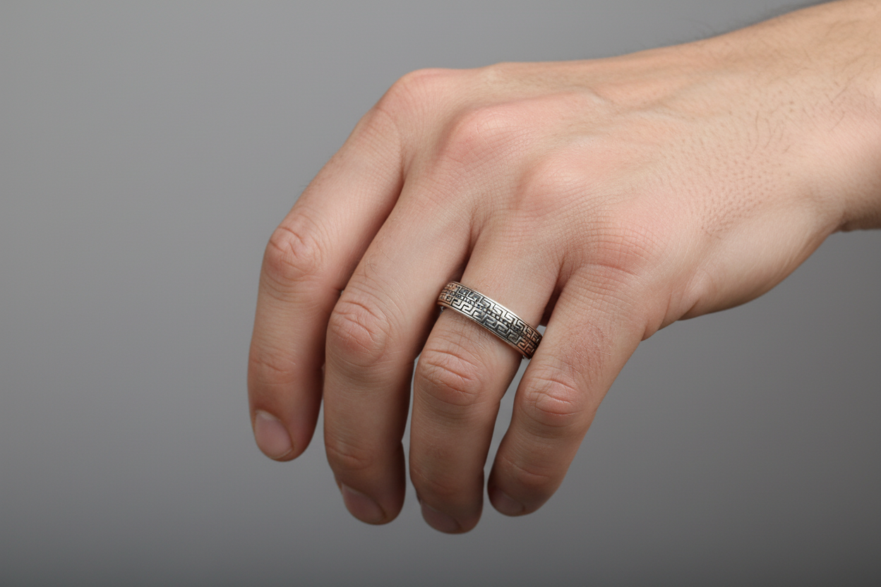 92.5 Silver Men’s Ring Size 18 | Stylish Clean Finish | Elegant Jewellery