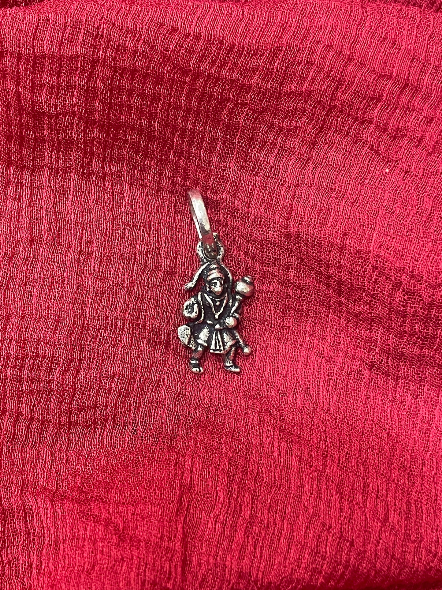 92.5 Silver Oxidised Hanuman Pendant for Men & Women | Bajrangbali Spiritual Design | Daily Wear Jewellery