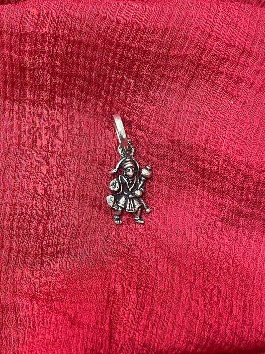 92.5 Silver Oxidised Hanuman Pendant for Men & Women | Bajrangbali Spiritual Design | Daily Wear Jewellery
