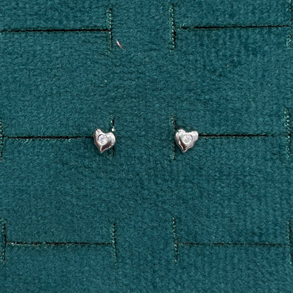 92.5 Silver Mini Heart Studs | Stylish Cute Design | Jewellery pair