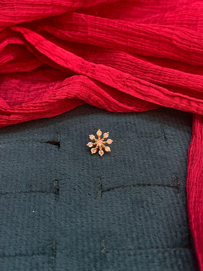 92.5 Silver Gold Plated Nose Pin | Stylish Elegant Finish | Jewellery