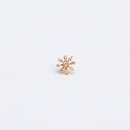 92.5 Silver Gold Plated Nose Pin | Stylish Elegant Finish | Jewellery