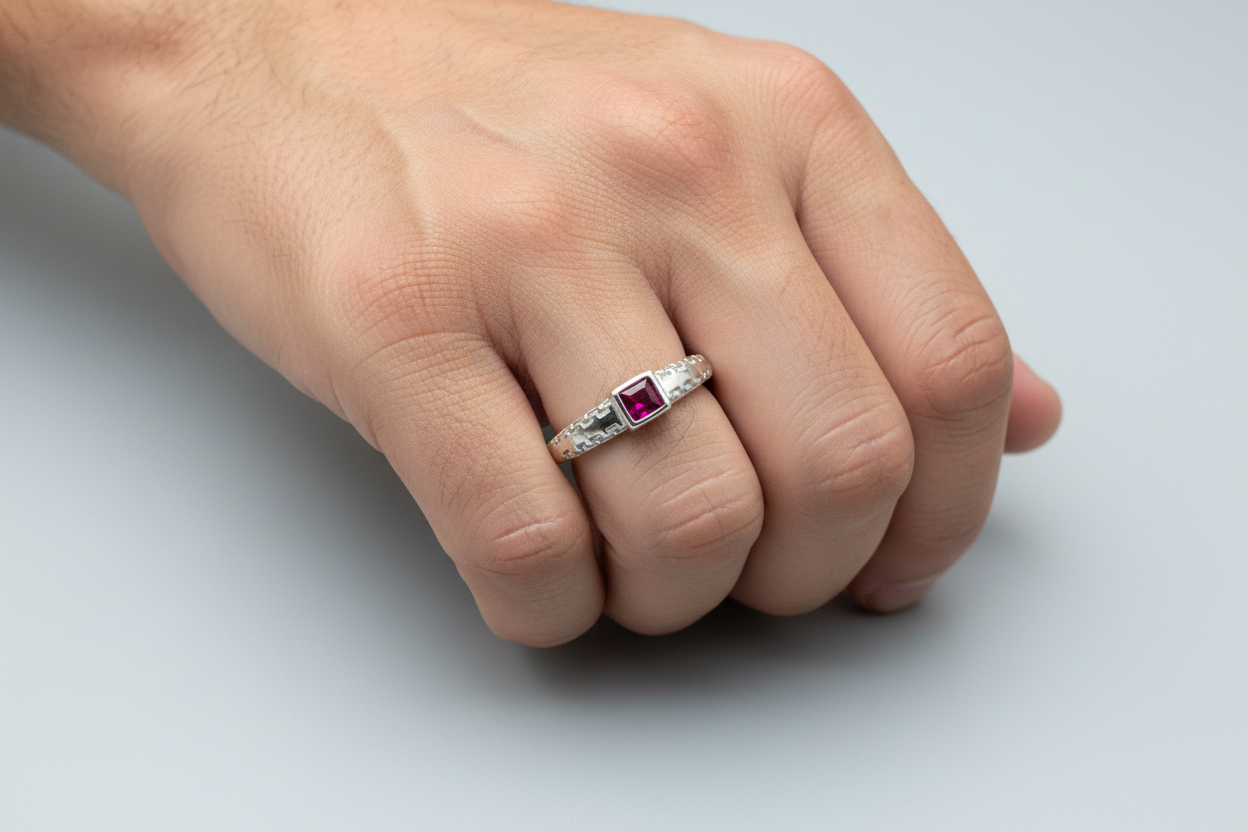 92.5 Silver Men’s Ring Size 24 | Stylish Strong Finish | Elegant Fashion Jewellery