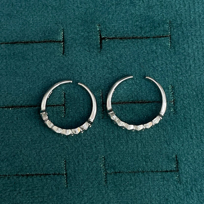 92.5 Silver Diamond Frame Toe Rings