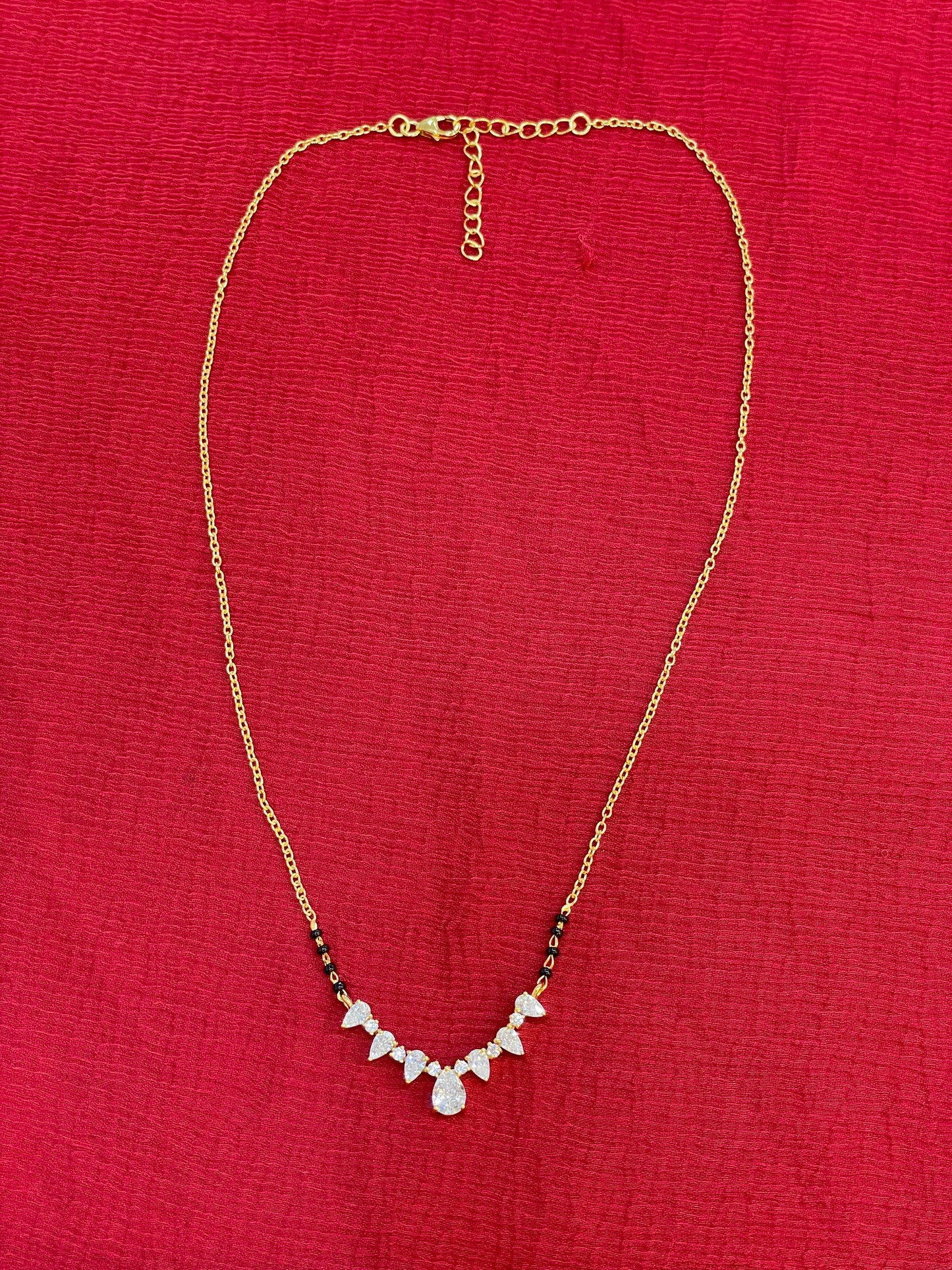 925 Silver Gold Plated Royal Black Bead Chain