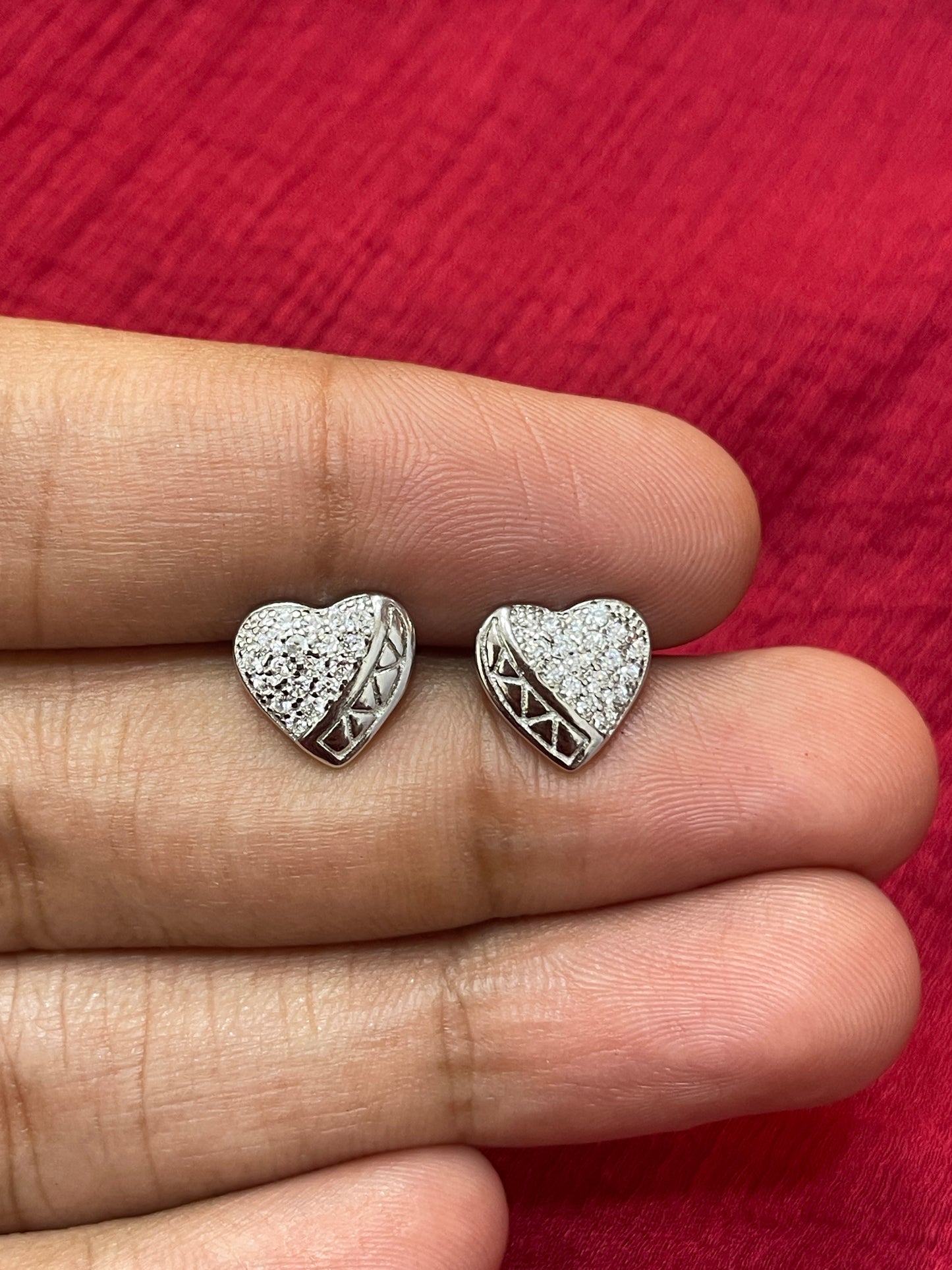 92.5 Silver Heart Earrings for Women | Elegant Love Design | Stylish Jewellery