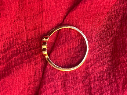 92.5 Silver Gold Plated Heart Ring for Women Size 11 | Minimal Elegant Love Design | Jewellery