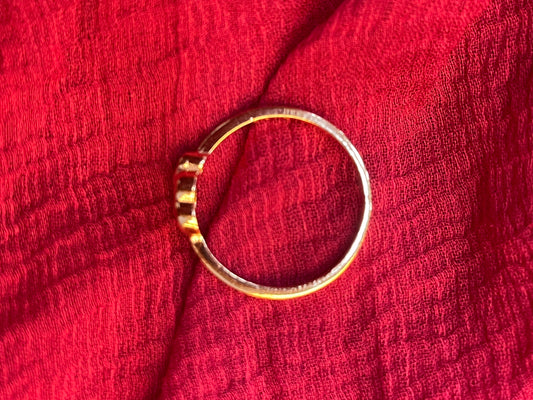 92.5 Silver Gold Plated Heart Ring for Women Size 11 | Minimal Elegant Love Design | Jewellery