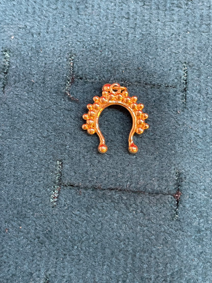 925 Silver Gold Plated Temple Drop Septum